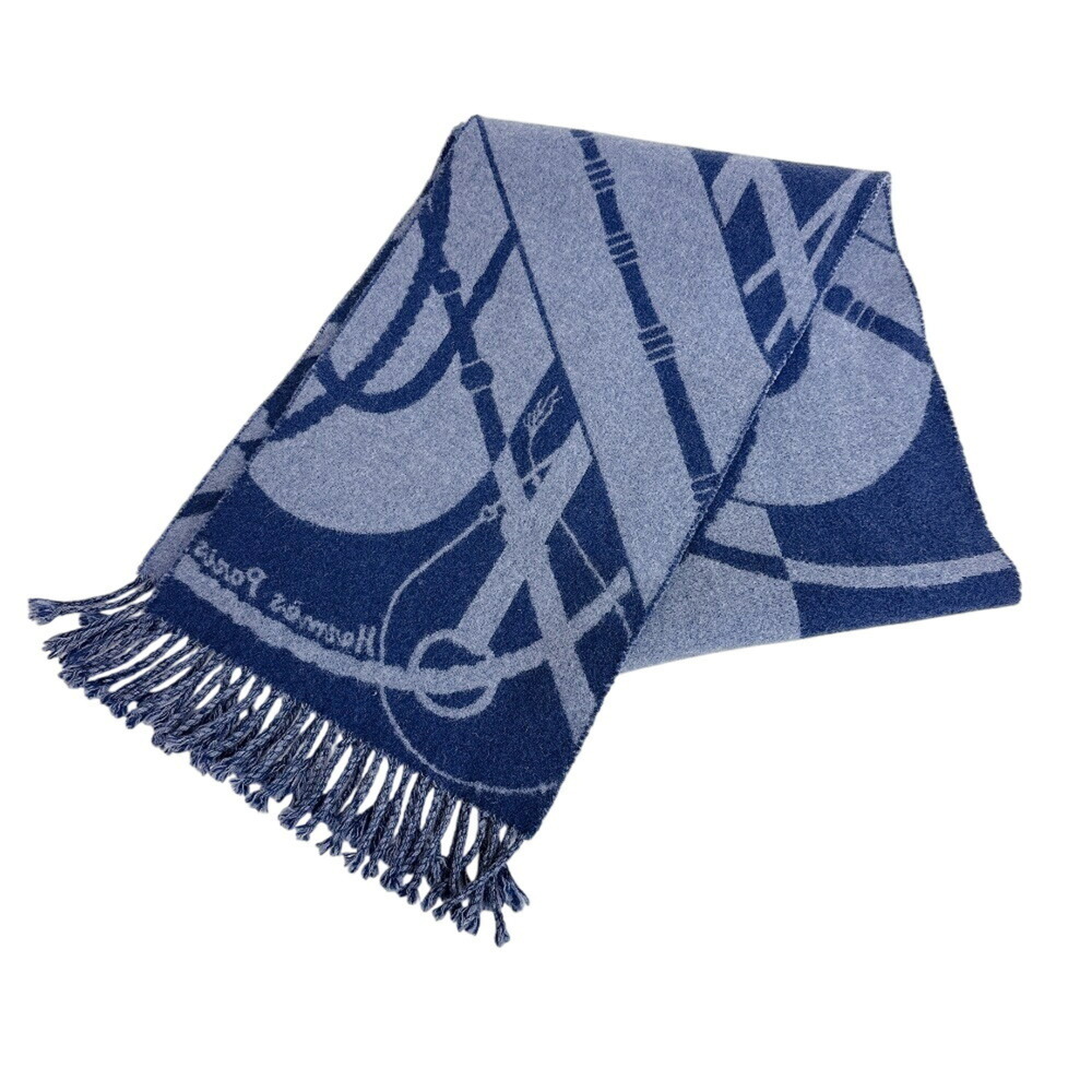 HERMES Clic Clac Scarf, Navy